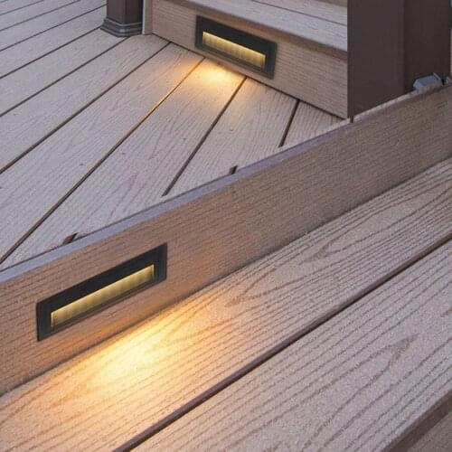 Thrisdar Recessed Led Stair Light Outdoor IP65 Waterproof Corner Wall lights Stairs Step Stairway Hallway Staircase Night Light