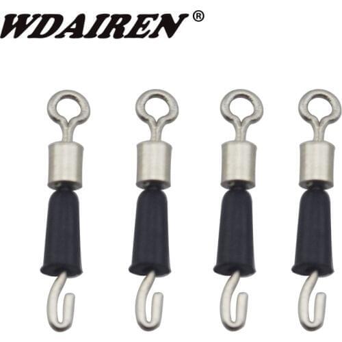 WDAIREN 100pcs/lot Ball Bearing Swivel Solid Rings Fishing Connector Ocean Boat Fishing Hooks quick fast link connector WD-217