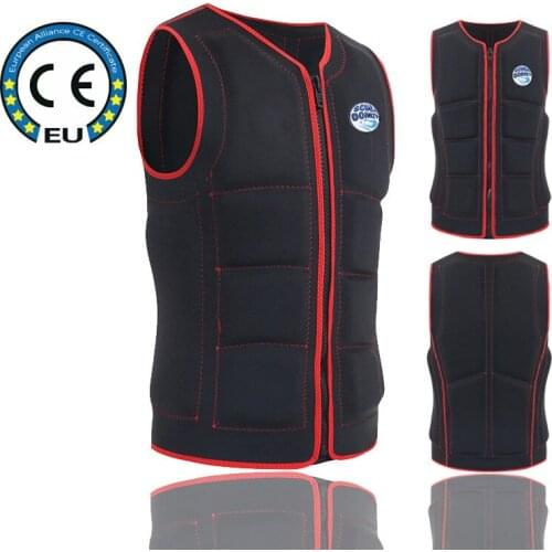 Neoprene life jacket adult life vest water sports fishing vest portable foldable kayak rowing swimming surfing rafting safety