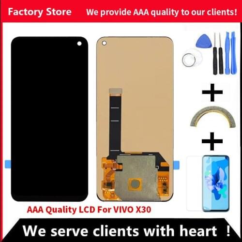 Support Fingerprint Super Amoled For VIVO X30/X30 PRO LCD Display Screen For VIVO X30/X30 PRO Amoled Screen Display 2400*1080
