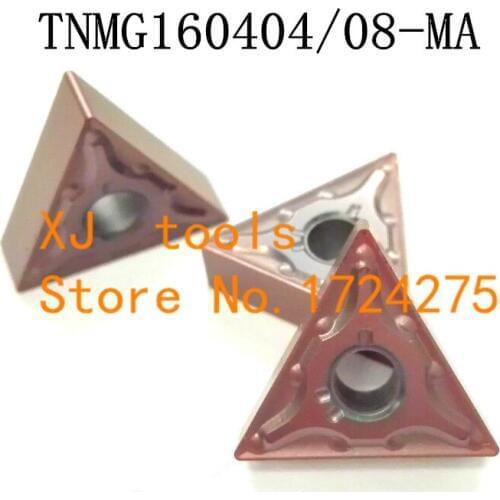 10PCS TNMG160404-MA / TNMG160408-MA carbide CNC inserts,lathe tool,apply to stainless steel and steel processing,MTJNR/WTENN