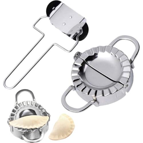 2pcs Stainless Steel Dumpling Maker Wraper Dough Cutter Pie Ravioli Dumpling Mould Kitchen Gadgets Cooking Tools Pastry Tools