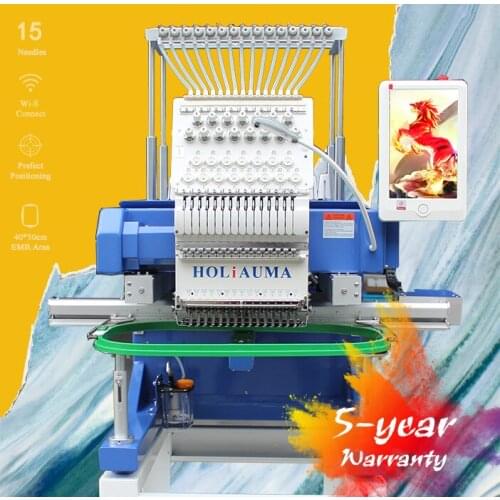 China 10 years service ! Like HAPPY BROTHER quality computerized one head 15 needle unifom leathe embroidery machine 450*650 mm