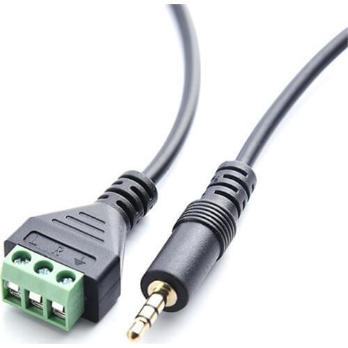 3.5mm 3 Pole Stereo Male To AV Screw Terminal Stereo Jack 3.5 mm Male 3 pin 3.5 mm 3 pin Terminal Block Plug Connector