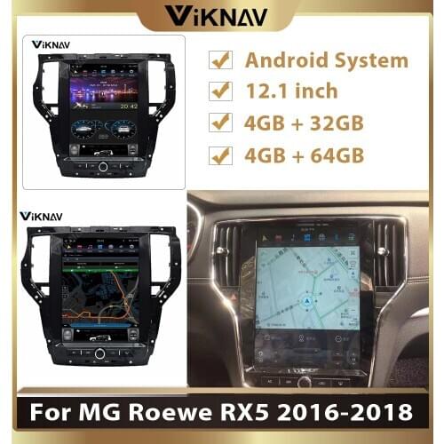Android auto radio car multimedia player for MG Roewe RX5 2016 2017 2018 DVD player GPS navigation vertical screen 12.1 inch FM