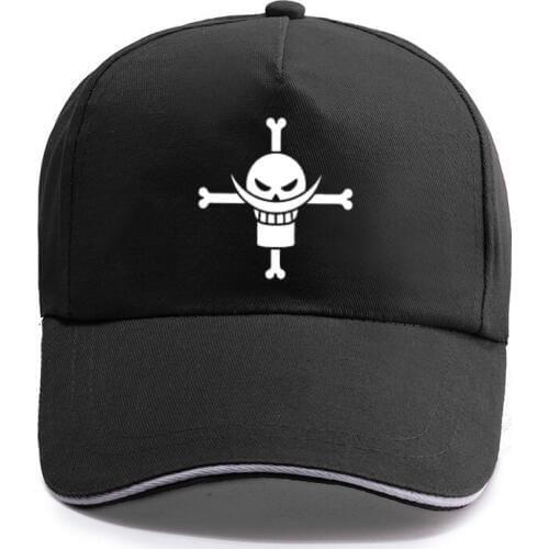 New Anime One Piece Edward New gate Beard Baseball Cap Unisex Women Men Cotton Hat Snapback Hats Trucker Caps Sun-Hats