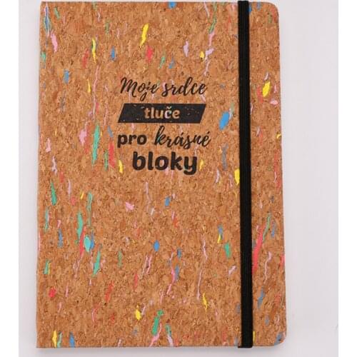 5pcs/lot Cork Cover Screen Notebook Gift Notepad Strap Paperback Diary Office Meeting Notepad Planner Notebook School Supply
