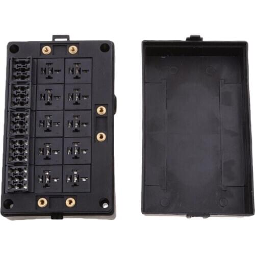 Car Blade Fuse Holder Relay Socket Black Box 18 Way Blade Fuse Holder Car Automotive Insurance For Automotive Marine