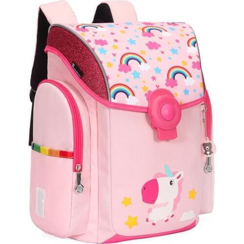 2019 NEW Brand design kids school bag Cartoon dinosaur unicorn zebra Backpack Boy and girl waterproof Orthopedics School Bags