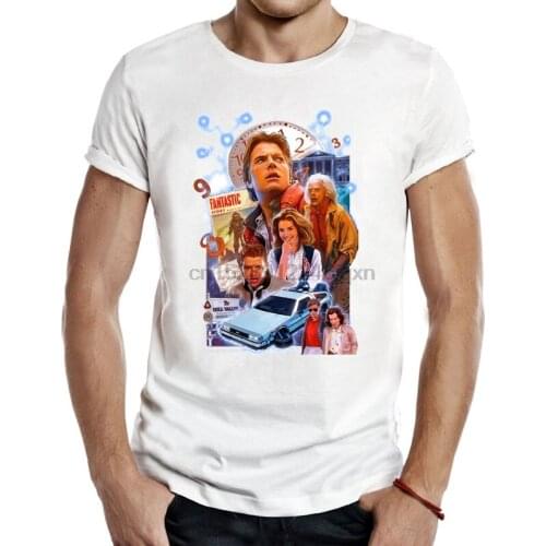 Tv Show Back To The Future Tees T-Shirts Men Unisex Marty Mcfly Delorean Doc Brown Bttf Time Travel Fashion Casual T Shirts