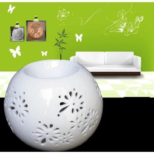 Ceramic Oil Burners Candle Aromatherapy Furnace Aroma Stove Home Decor Air Clean 12pcs Essential Oil 10pcs Candle Heater Choose