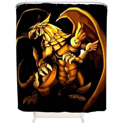 Classic Yugioh Printed Shower Curtain Set with Hooks Durable Waterproof Fabric Shower Curtain for Tub Bathroom Decor Custom
