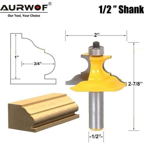 LA VIE 1pc 12mm 1/2" Shank Beading Router Bit Pedestal Base & Small Furniture Molding Bit Line for Woodworking Tool MC03120