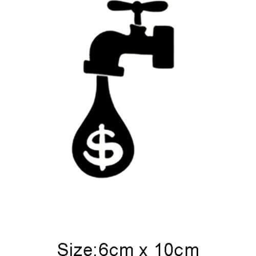 KUCADA water is money creative switch sticker home decoration wall sticker mural art decal diy WP1070