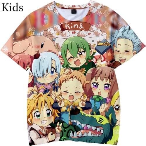 Summer 3D meliodas Kids T shirt Comfortable Fashion boys girsl Popular Short Sleeve Suitable 3D childrens t shirt cool Tees
