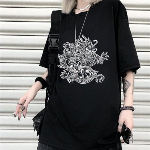 Summer Fashion Casual T-shirt Funny Cartoon 90s T-shirt Korean Aesthetic Harajuku T-shirt Women Ullzang Retro Graphics