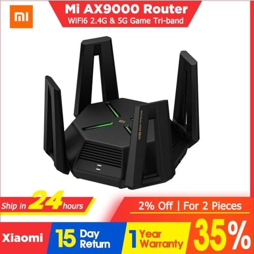 NEW XIAOMI AX9000 Router AIoT Tri-Channels WIFI6 1GB RAM 4K QAM 2.4G&5.0GHz 12 High-Gain Gigabit Antennas Mesh E-sport Router