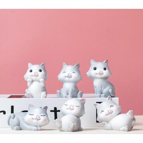 Cute cartoon resin kitten ornaments creative cake baking decoration ornaments car interior decoration car ornaments BJ208