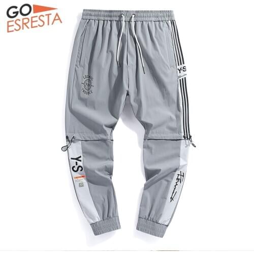 GOESRESTA summer casual men Sweatpants Street Wear drawstring hip-hop joggers pencil pants Oversized men clothing trousers men
