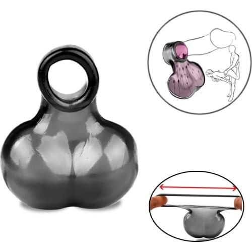 Male Foreskin Penis Rings Sleeve Scrotum Chastity Cage Erotic Sex Toys For Men Testicle Delay Ejaculation Semen Lock Ring