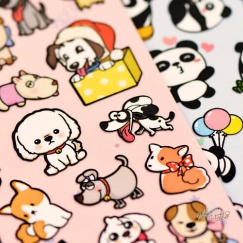 Lovely Animals Sticker Panda Dog Alpaca Stationery Keyboard Computer Decoration Sticker