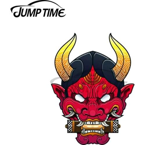 JumpTime 13 x 4.7cm For Hannya Mask Japanese Decal Windows Refrigerator Car Stickers Cartoon Motorcycle VAN Decoration