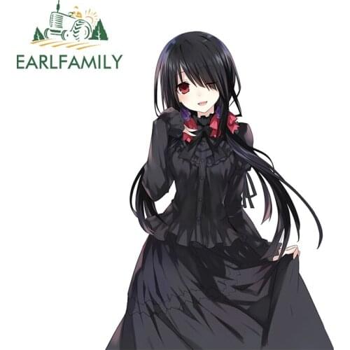 EARLFAMILY 13cm x 9.3cm for DATE A LIVE Car Stickers Anime Motorcycle Surfboard Decal Personality Refrigerator Bumper Decoration