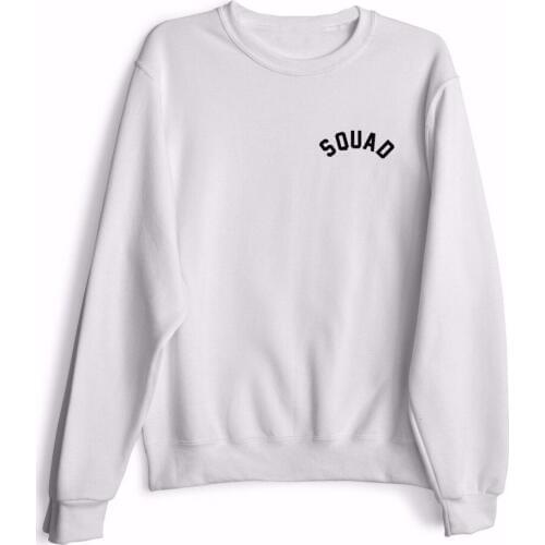 Squad sweatshirt casual tops moletom do tumblr sweatshirt aesthetic pullovers Unisex Jumper fashion squad sweatshirt