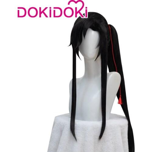 DokiDoki Anime Tian Guan Ci Fu Cosplay Hua Cheng San Lang Ver Wig Ancientry Universal Heaven Officials Bless Cosplay Black Wig