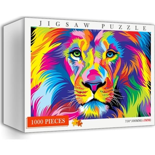 Jigsaw Puzzles Adults 1000 Pieces Animals Puzzle Lion Dog Cat Wooden Puzzle Games Montessori Puzzle Adulto Kids Educational Toys