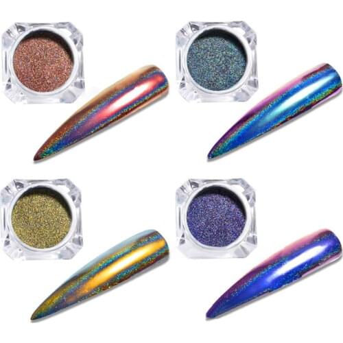 Nail Powder Metallic Nail Powder Mirror Effect Powder Dust 0.2g 12 Color UV Gel Nail Pigment Nail Art Decoration