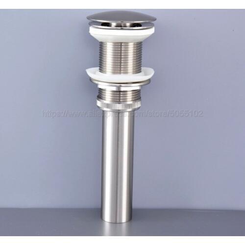 Brushed Nickel Bathroom Lavatory Sink Pop Up Drain Brass Vanity Vessel Sink Drain Without Overflow zsd072