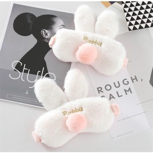 3D Cute Sleeping Mask Plush Children Eye Cover Bands Relax Soft Night Eyeshade Sleep Mask for Boys Girls Blindfold Travel Care