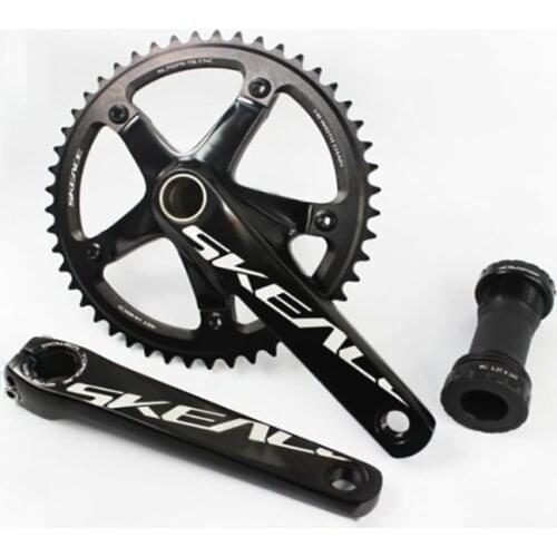 SKECrankset Fixed Gear Crank 48T 165mm BCD144 Alumniun Alloy bicycle chainwheel Single Speed TRACK BIKE crankset including BB