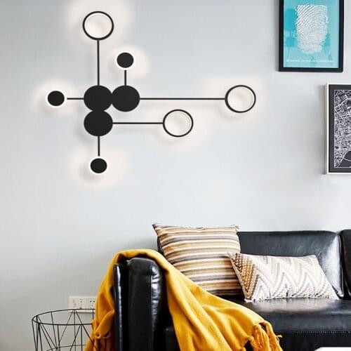 Nordic modern wall lamp starry star LED wall lamp bedroom wall lamp restaurant LED lamp hotel LED control lamp factory direct sa