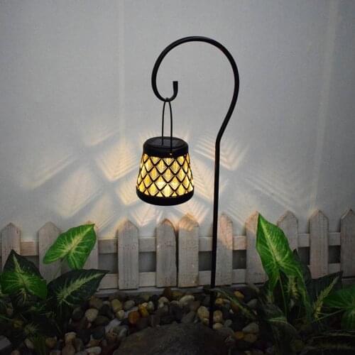 Outdoor Solar Watering Can Ornament Lamp Garden Art Light Decoration Hollow-out Iron Shower LED Lights String Garden Decorations