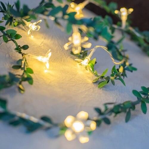 Cherry Blossom Vines with LED Lights for Christmas Party Indoor and Outdoor Decoration