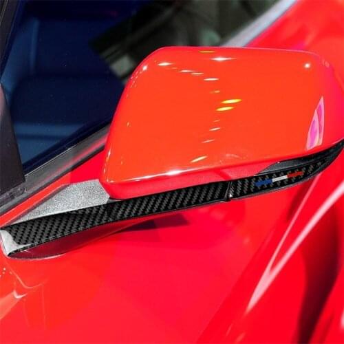 Carbon Fiber Side Mirror Rearview Mirror Protection Cover for Ford Mustang 2015-2017 Exterior Decoration Car Accessories Sticker