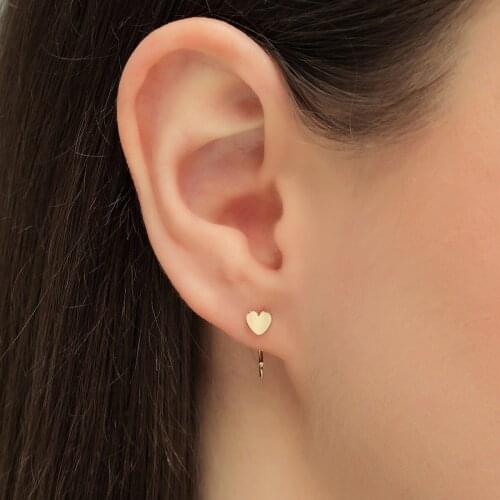 LUNA CHIAO Women Fashion Jewelry Heart Stud Earrings