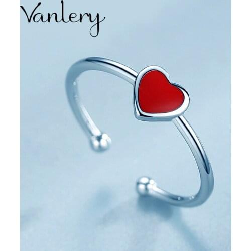 Personality Exaggerated Gothic Red Heart Rings For Women Charm Engagement Jewelry Girls Open Finger Knuckle Rings