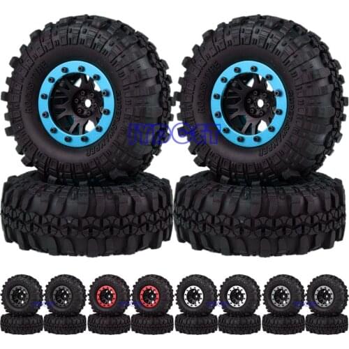 1.9" Beadlock Wheel Rim 110MM Tires Tyre RC 1/10 Crawler TRX4 SCX10 Tamiya Axial MST jimny TF2 D90 D110