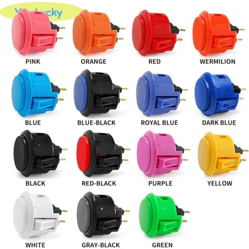 1pcs Original sanwa button OBSF 30 obsf24 arcade push button 24mm 30mm switch Nintendo MAME raspberry pi replacement buttons