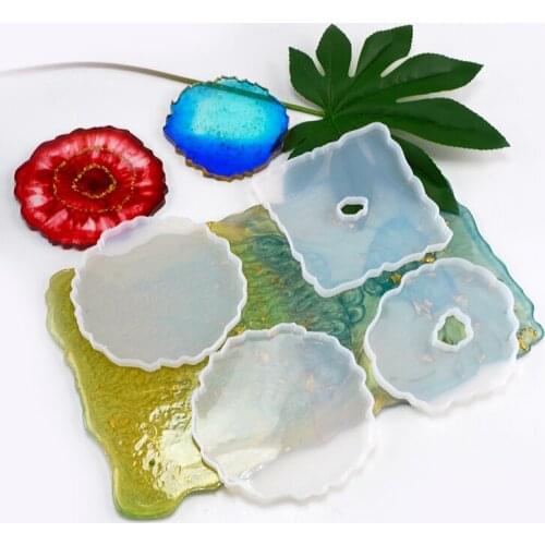16 Styles Coaster Mold Resin Casting Mold Irregular Wave Epoxy Resin Mold DIY Jewelry Making Tools