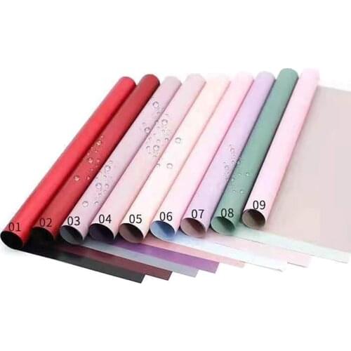 20pcs Flowers Two-Tone Paper Packaging Gift Wrapping Neutral Color Florist Wrapping Paper Flower Bouquet Supplies