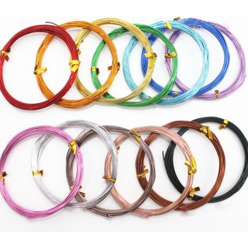 1/1.5/2mm 5meters Gauge Aluminum Wire Anodized Jewelry Craft Making Beading Floral Colored Aluminum Craft Wire