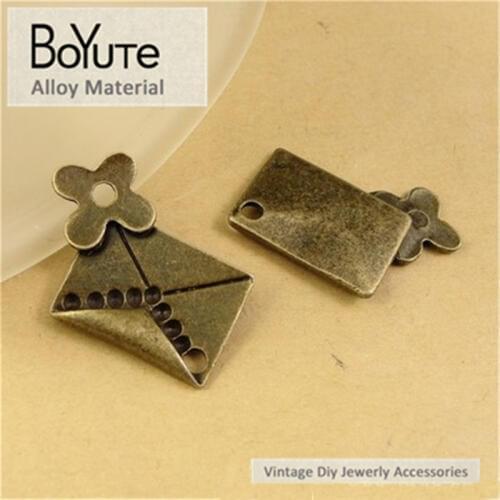 BoYuTe (60 Pieces/Lot) 26*21MM Zinc Alloy Envelope Charms Antique Bronze Plated Diy Charms for Jewelry Making