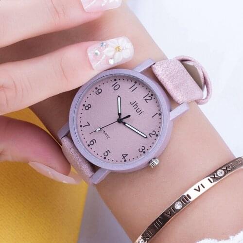 Fashion watch ladies luxury bracelet ladies casual quartz leather strap frosted ladies watch analog watch