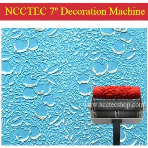 [water bubbles design] a package of 7'' 180mm NCCTEC wall decoration machine with 1 pcs of paint rubber roller | FREE shipping