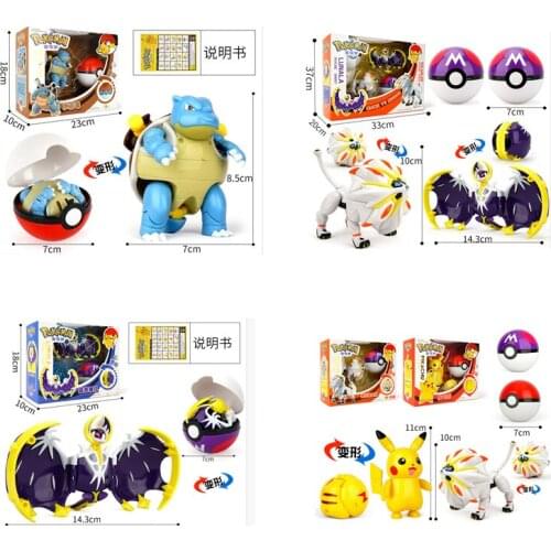 Takara Tomy Pokemon Figures Anime Pikachu Solgaleo Charizard Gyarados Mewtwo Blastoise Lunala Venusaur Anime Action Figures Toys