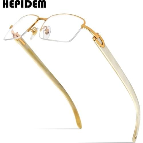 Buffalo Horn Glasses Frame Men Square High Quality Women Prescription Eyeglasses 2019 New Luxury Optical Frames Eyewear 8101027